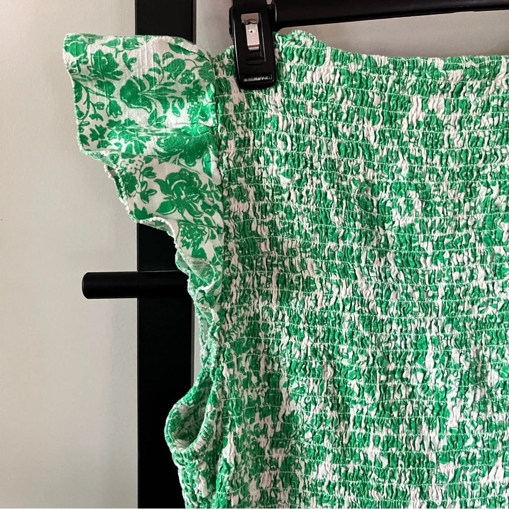Universal Thread Ruffled Short Sleeve Smocked Mini Spring Dress L - Picture 6 of 11